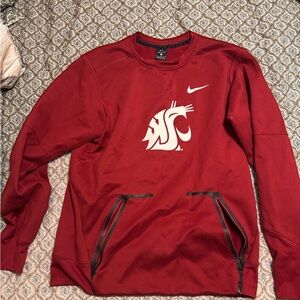 Nike Crimson Washington State Pullover with White Logo
